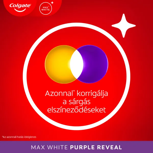 Colgate Max White Purple Reveal fogfehérítő fogkrém 75 ml termékhez kapcsolódó kép