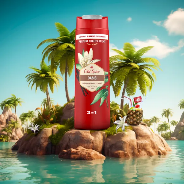 Old Spice Oasis Férfi Sampon és Tusfürdő, Hosszan Tartó Frissesség, 400 ml termékhez kapcsolódó kép