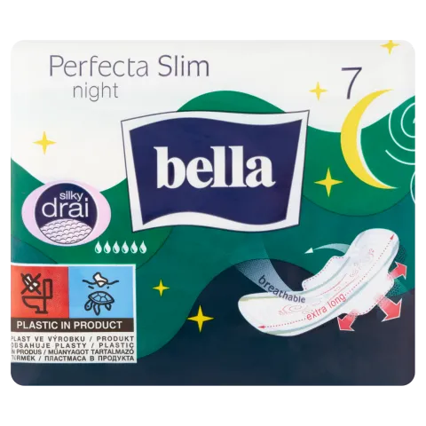 Bella Perfecta Slim Night extra hosszú kivitelű, ultravékony egészségügyi betét 7 db termékhez kapcsolódó kép