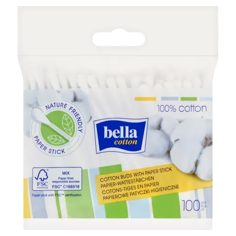 Bella fültisztító pálcika papír szárral 100 db termékhez kapcsolódó kép