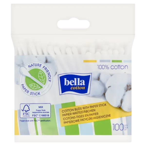 Bella fültisztító pálcika papír szárral 100 db termékhez kapcsolódó kép