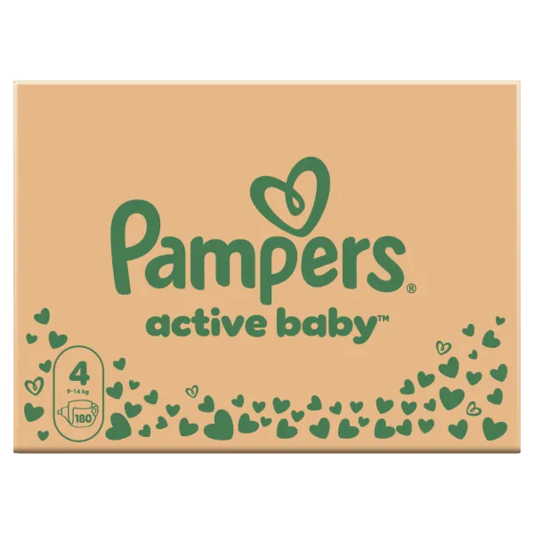 Pampers Active Baby pelenka - havi pelenkacsomag, Méret: 4, 180 db Pelenka, 9kg - 14kg termékhez kapcsolódó kép