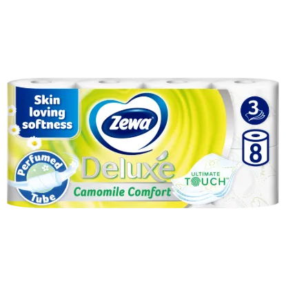 Zewa Deluxe Camomile Comfort toalettpapír 3 rétegű 8 tekercs termékhez kapcsolódó kép