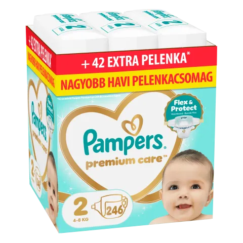 Pampers Premium Care Pelenka, Méret: 2, 246 db, 4kg-8kg termékhez kapcsolódó kép