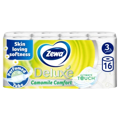Zewa Deluxe Camomile Comfort toalettpapír 3 rétegű 16 tekercs termékhez kapcsolódó kép