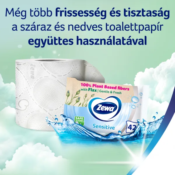 Zewa Deluxe Jasmine Blossom toalettpapír 3 rétegű 8 tekercs termékhez kapcsolódó kép
