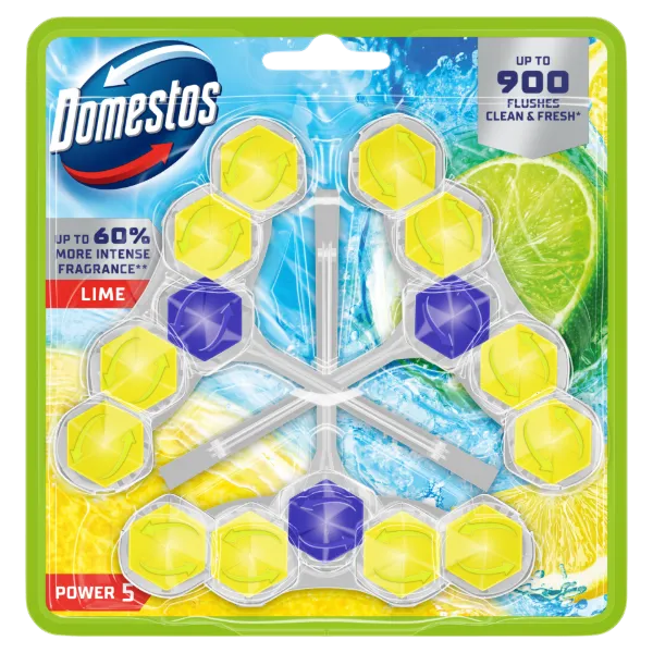 Domestos Power 5 Lime WC frissítő blokk 3 x 50 g termékhez kapcsolódó kép