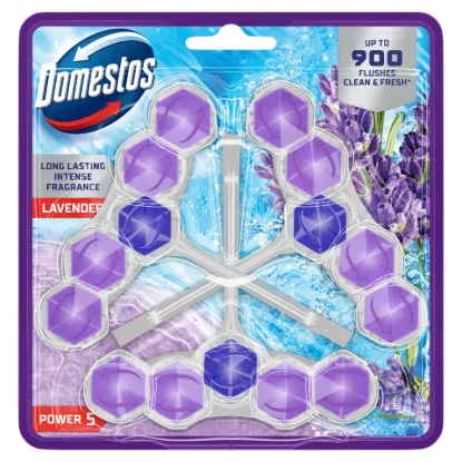 Domestos Power 5 Lavender WC frissítő blokk 3 x 50 g termékhez kapcsolódó kép