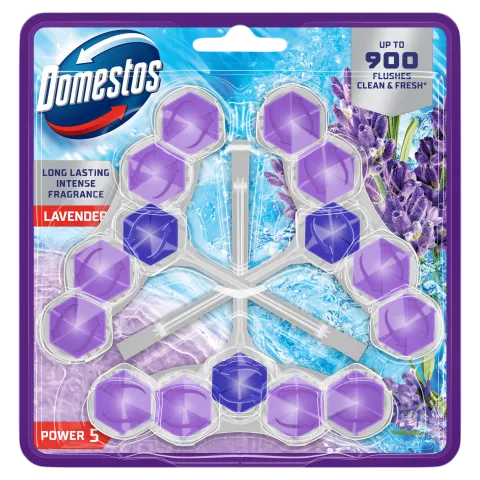 Domestos Power 5 Lavender WC frissítő blokk 3 x 50 g termékhez kapcsolódó kép