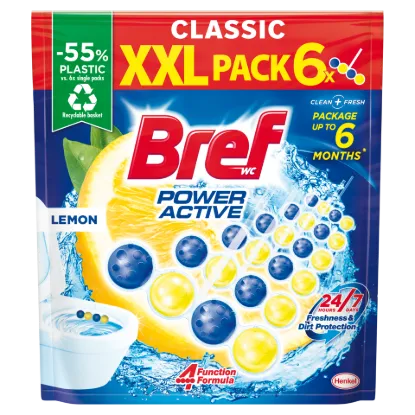 Bref Power Active Lemon WC frissítő 6 x 50 g termékhez kapcsolódó kép