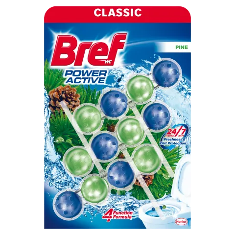 Bref Power Active Pine WC frissítő 3 x 50 g termékhez kapcsolódó kép