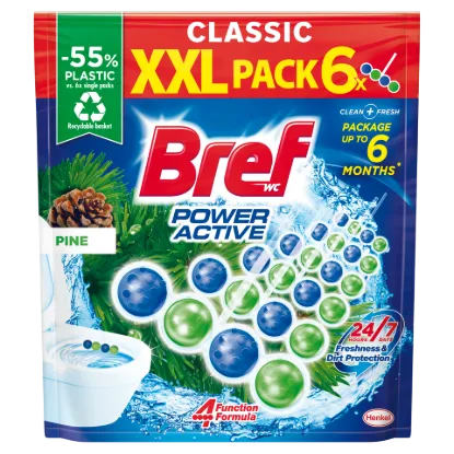 Bref Power Active Pine WC frissítő 6 x 50 g (300 g) termékhez kapcsolódó kép