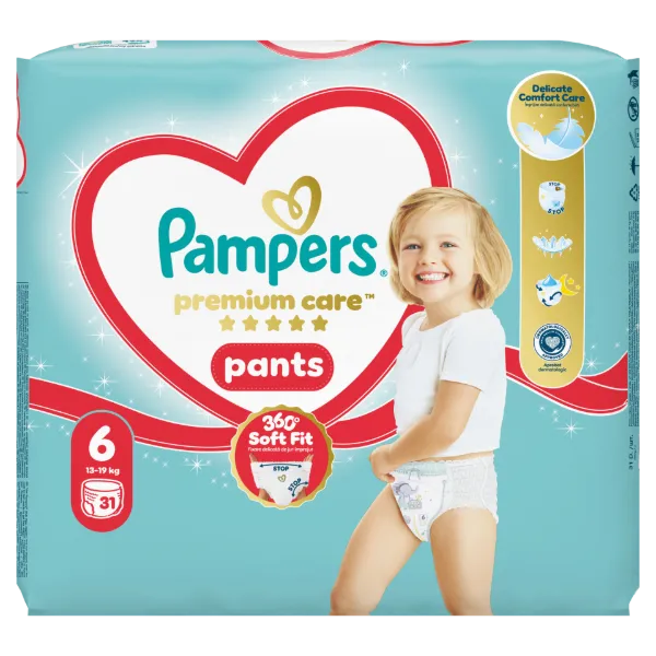Pampers Premium Care Bugyipelenka, Méret: 6, 31 db Pelenka, 13kg-19kg termékhez kapcsolódó kép