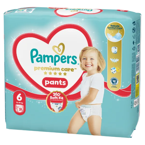 Pampers Premium Care Bugyipelenka, Méret: 6, 31 db Pelenka, 13kg-19kg termékhez kapcsolódó kép