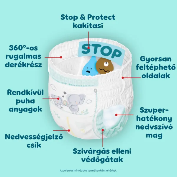 Pampers Premium Care Bugyipelenka, Méret: 6, 31 db Pelenka, 13kg-19kg termékhez kapcsolódó kép