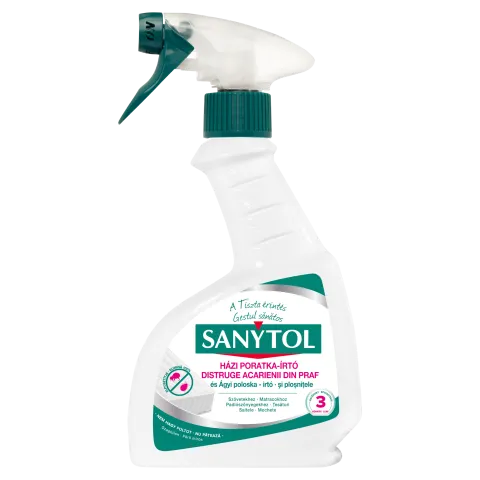 Sanytol házi poratka- és ágyi poloskairtó permet 300 ml termékhez kapcsolódó kép