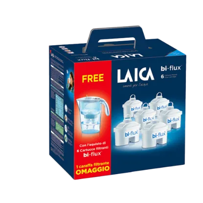 Laica 6 db-os Bi-Flux univerzális szűrőbetét Laica Stream Line vízszűrő kancsóval termékhez kapcsolódó kép