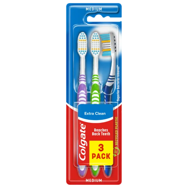 Colgate Extra Clean közepes fogkefe 3 db termékhez kapcsolódó kép