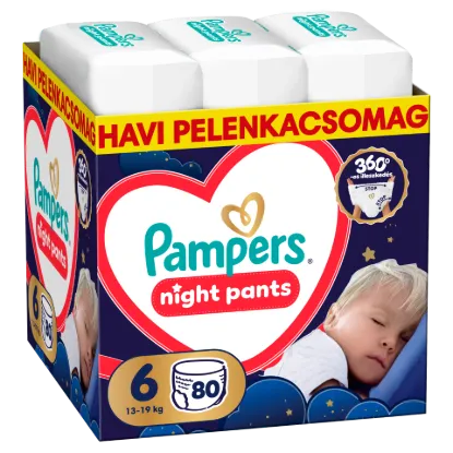 Pampers Night Bugyipelenka, Méret: 6, 80 db Pelenka, 13kg-19kg termékhez kapcsolódó kép