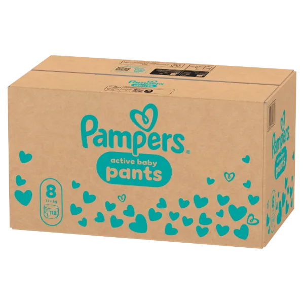 Pampers Active Baby Bugyipelenka, Méret: 8, 110 db Pelenka, 17kg+ termékhez kapcsolódó kép