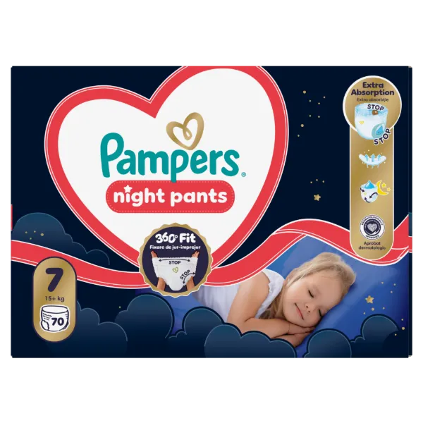 Pampers Night Bugyipelenka, Méret: 7, 70 db Pelenka, 15kg+ termékhez kapcsolódó kép