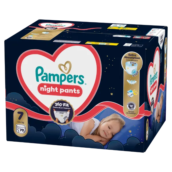 Pampers Night Bugyipelenka, Méret: 7, 70 db Pelenka, 15kg+ termékhez kapcsolódó kép