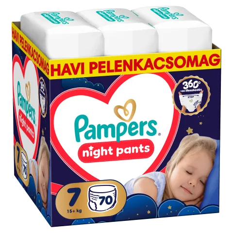 Pampers Night Bugyipelenka, Méret: 7, 70 db Pelenka, 15kg+ termékhez kapcsolódó kép