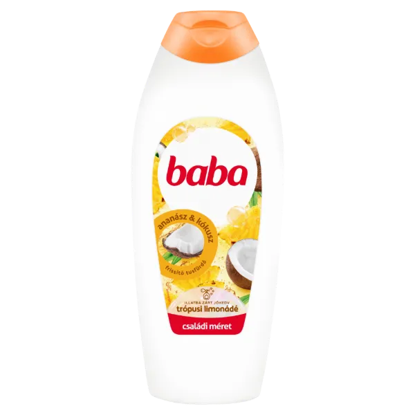 Baba Trópusi Limonádé frissítő tusfürdő ananász és kókusz illat 750 ml termékhez kapcsolódó kép