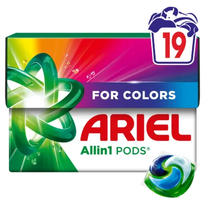 Ariel Allin1 PODS Folyékony Mosókapszula Színes Ruhákhoz, 19 Mosáshoz termékhez kapcsolódó kép