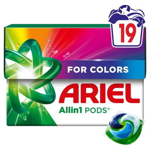 Ariel Allin1 PODS Folyékony Mosókapszula Színes Ruhákhoz, 19 Mosáshoz termékhez kapcsolódó kép
