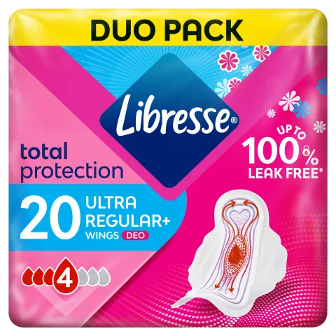 Libresse Ultra Regular+ Deo enyhén illatosított egészségügyi betét 20 db termékhez kapcsolódó kép