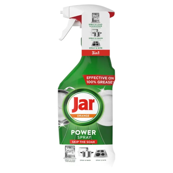 Jar Power Spray, 3 az 1-ben,Könnyű tisztítás és ragyogás az edényekhez és a konyhához,narancs,500 ml termékhez kapcsolódó kép