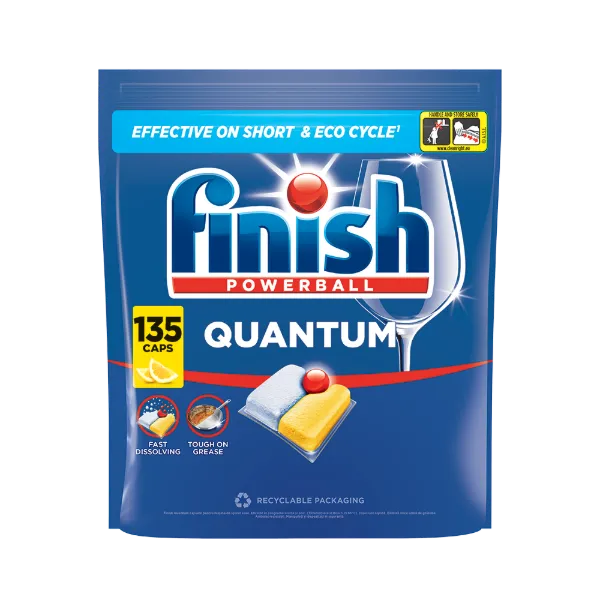 Finish Powerball Quantum All in 1 mosogatógép-kapszula 135 db Lemon termékhez kapcsolódó kép