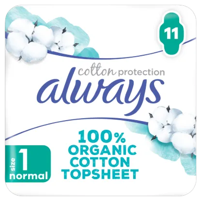 Always Cotton Protection Ultra Normal Szárnyas egészségügyi betét, 11 db termékhez kapcsolódó kép