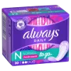 Always Dailies Normal To Go Fresh Tisztasági Betét, 20 db termékhez kapcsolódó kép