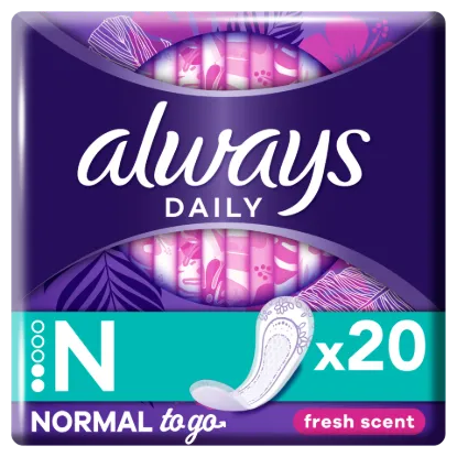Always Dailies Normal To Go Fresh Tisztasági Betét, 20 db termékhez kapcsolódó kép