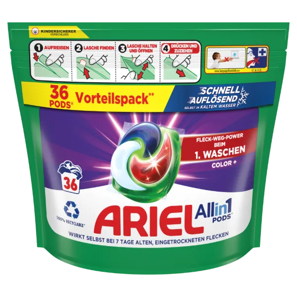 Ariel All-in-1 PODS Color+ folyékony mosókapszula, 36 Mosáshoz termékhez kapcsolódó kép