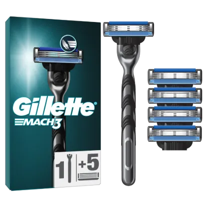 Gillette Mach3 Férfi Borotva, 1 db Gillette 3 Pengés Borotva, Gillette Borotvabetétek termékhez kapcsolódó kép