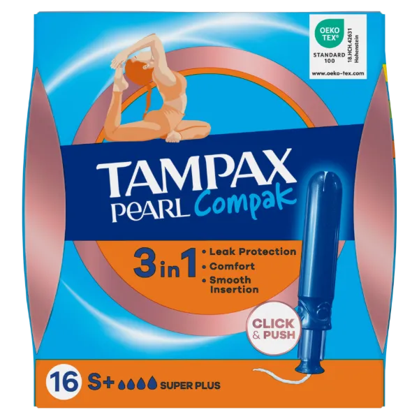 Tampax Pearl Compak Super Plus Applikátoros Tampon, 16 db termékhez kapcsolódó kép