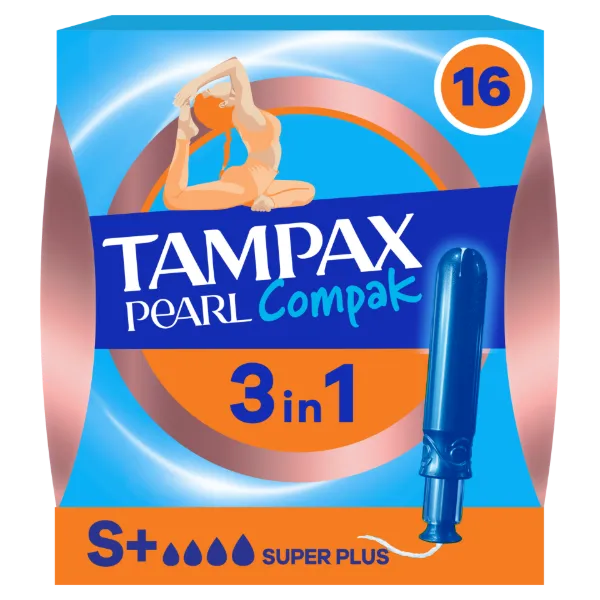 Tampax Pearl Compak Super Plus Applikátoros Tampon, 16 db termékhez kapcsolódó kép