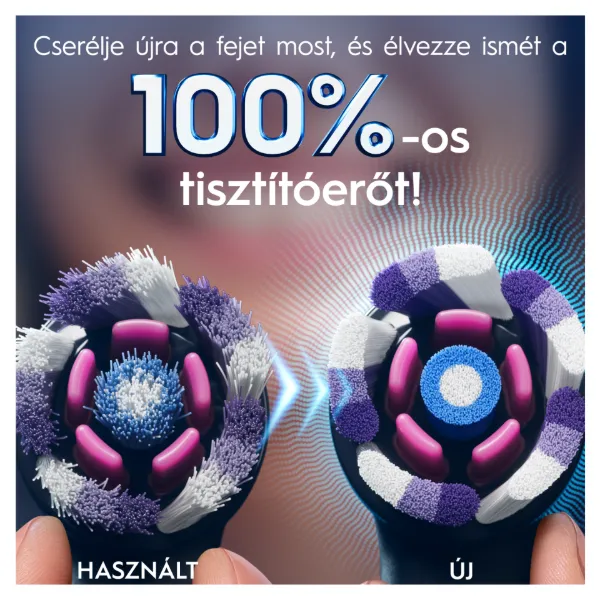 Oral-B iO Series Radiant White, Fekete, Eredeti Fogfehérítő Fogkefefej, 4 termékhez kapcsolódó kép