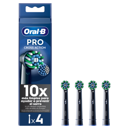 Oral-B Pro Cross Action, fekete Fogkefefejek, 4 db termékhez kapcsolódó kép