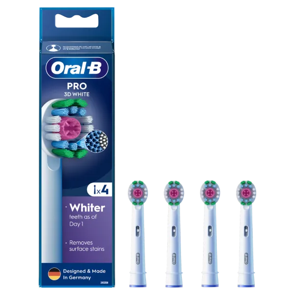 Oral-B Pro 3D White Fogkefefejek, 4 db termékhez kapcsolódó kép