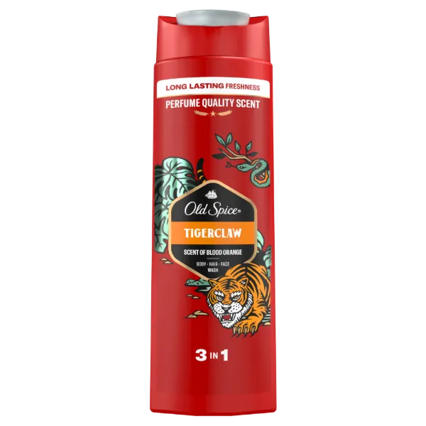 Old Spice Tigerclaw Férfi 3 az 1-ben Sampon és Tusfürdő, 400 ml termékhez kapcsolódó kép