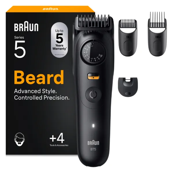 Braun Series 5 Szakállvágó, +4 Formázóeszköz, 40 Hosszbeállítás, Éles Pengék, BT5520, Fekete termékhez kapcsolódó kép