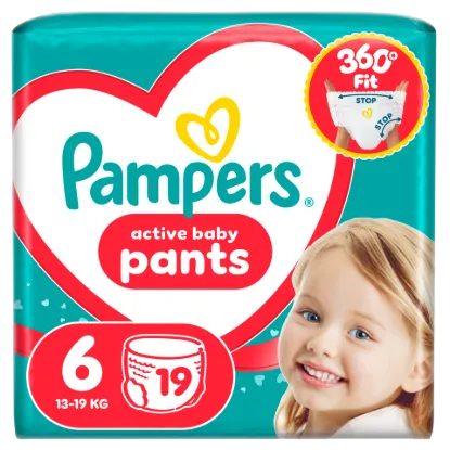 Pampers Active Baby Bugyipelenka, Méret: 6, 19 db Pelenka, 13kg-19kg termékhez kapcsolódó kép