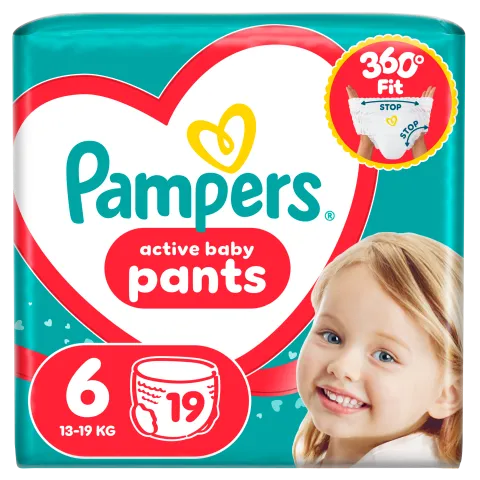 Pampers Active Baby Bugyipelenka, Méret: 6, 19 db Pelenka, 13kg-19kg termékhez kapcsolódó kép
