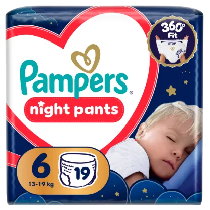 Pampers Night Bugyipelenka, Méret: 6, 19 db Pelenka, 13kg-19kg termékhez kapcsolódó kép