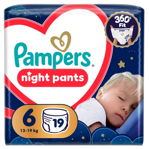 Pampers Night Bugyipelenka, Méret: 6, 19 db Pelenka, 13kg-19kg termékhez kapcsolódó kép