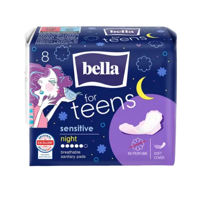 Bella For Teens egészségügyi betét 8db Ultra Sensitive Night termékhez kapcsolódó kép